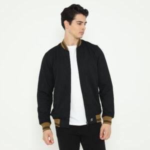 d&f Napoleon Jaket shoulder cut & sewn pria- Hitam