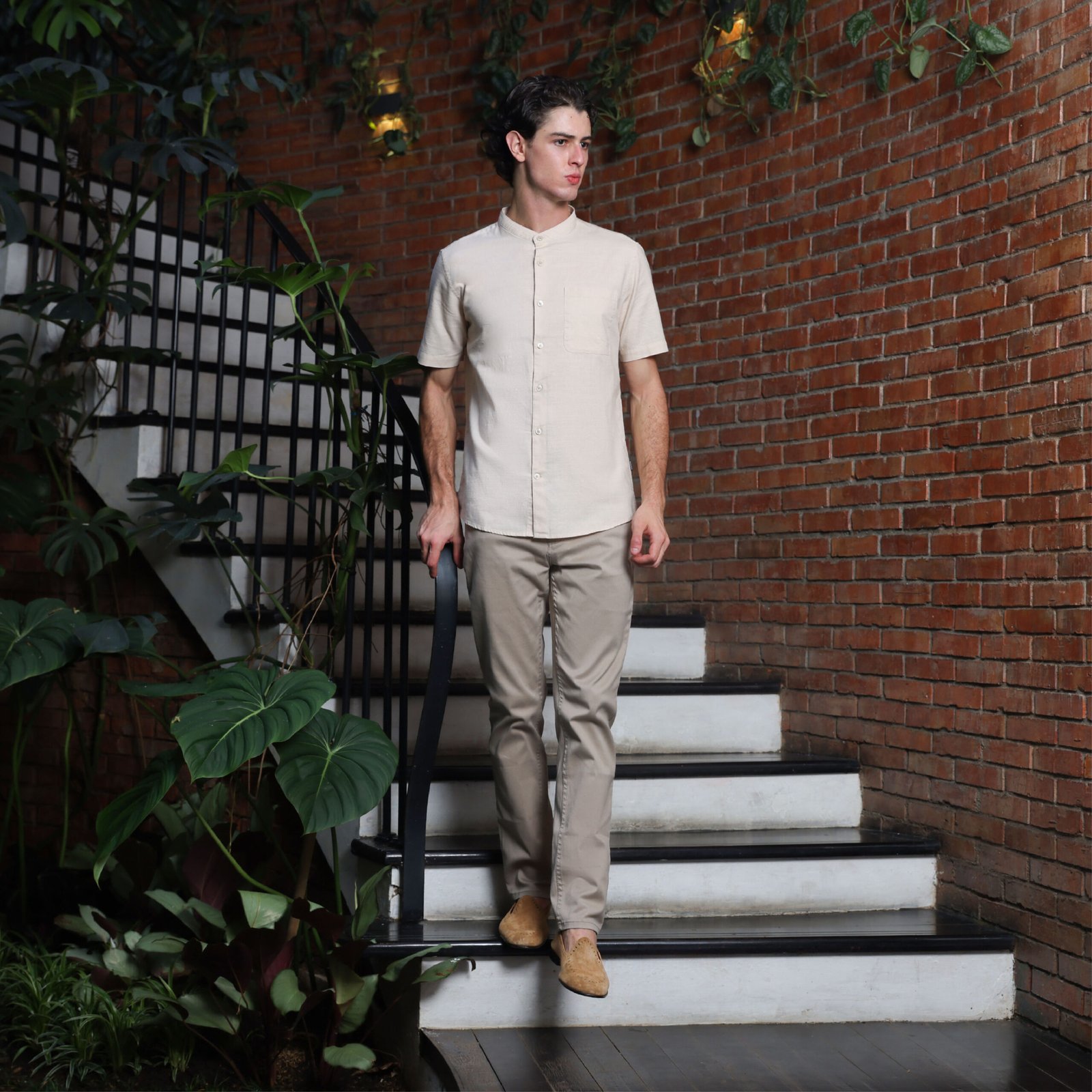 d&f x Izzue Kemeja Koko S/S Kafa – Cream - Image 3