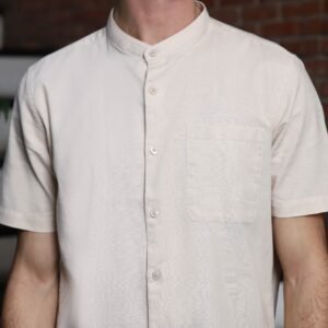 d&f x Izzue Kemeja Koko S/S Kafa – Cream