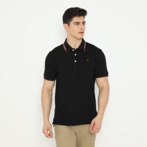 d&f Polo shirt basic - Hitam