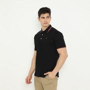 d&f Polo shirt basic - Hitam