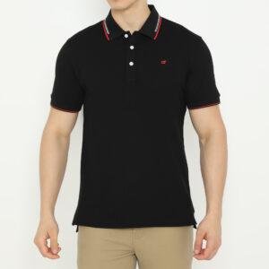 d&f Polo shirt basic - Hitam