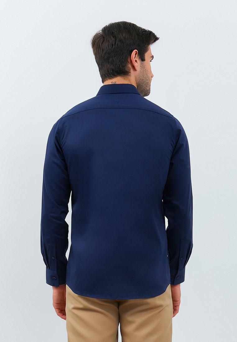 Jobb Calvington Kemeja Pria Lengan Panjang Slim Fit Navy - Image 3