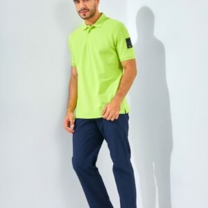 Jack Nicklaus Bariton Polo Shirt Pria Regular Fit Acid Green