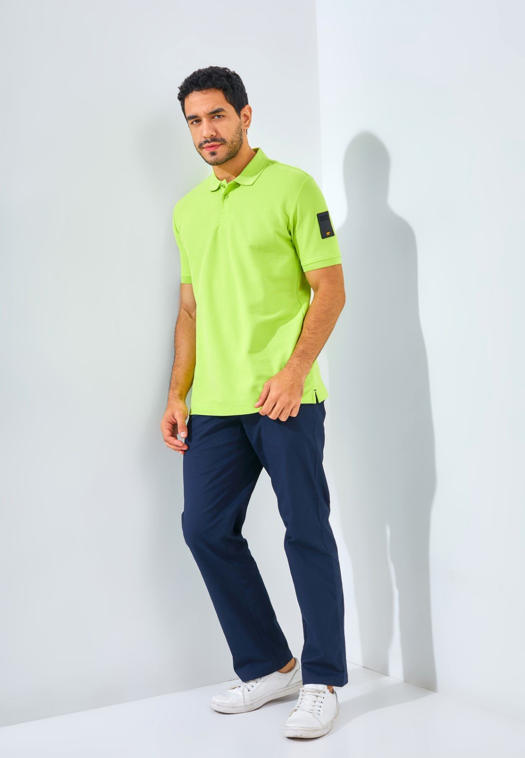 Jack Nicklaus Bariton Polo Shirt Pria Regular Fit Acid Green - Image 4