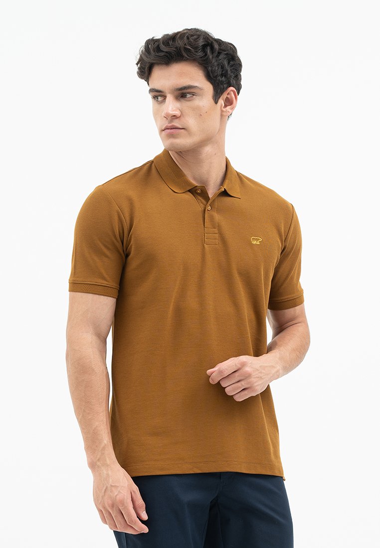 Jack Nicklaus Alto Polo Shirt Pria Regular Fit Monk's Brown - Image 2