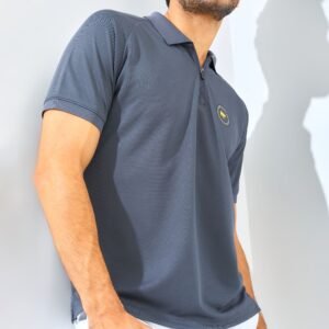 Jack Nicklaus Ferris Polo Shirt Pria Slim Fit Iron Gate