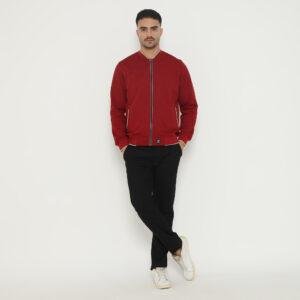 d&f Jaket Bomber pria - Maroon