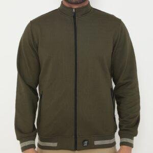 d&f Jaket Biker pria - olive