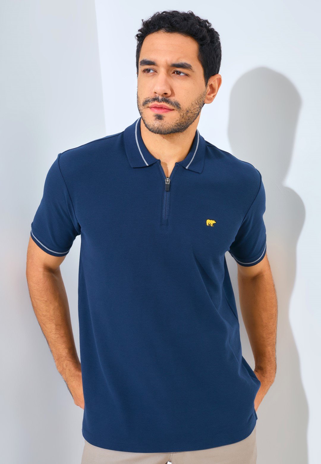 Jack Nicklaus Opera Polo Shirt Pria Regular Fit Navy