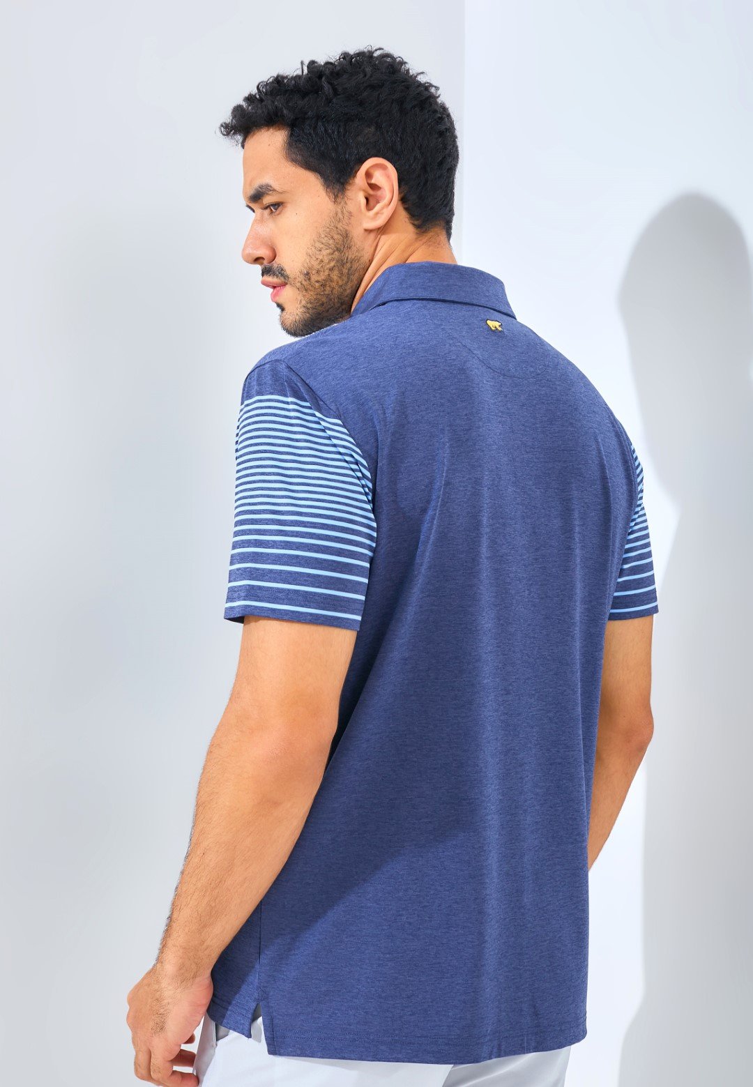 Jack Nicklaus Monreale Premium Fine Chest Stripe Polo Regular Fit Classic Navy - Image 3