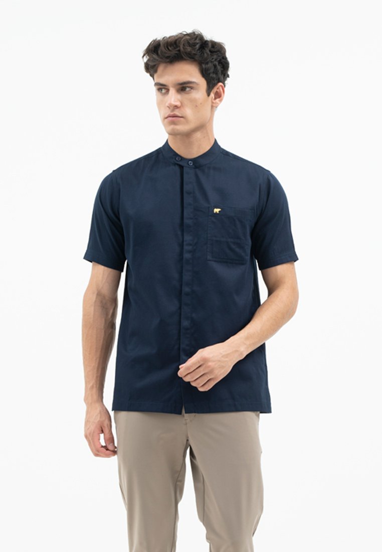 Jack Nicklaus Prestigio Kemeja Pria Lengan Pendek Slim Fit Navy