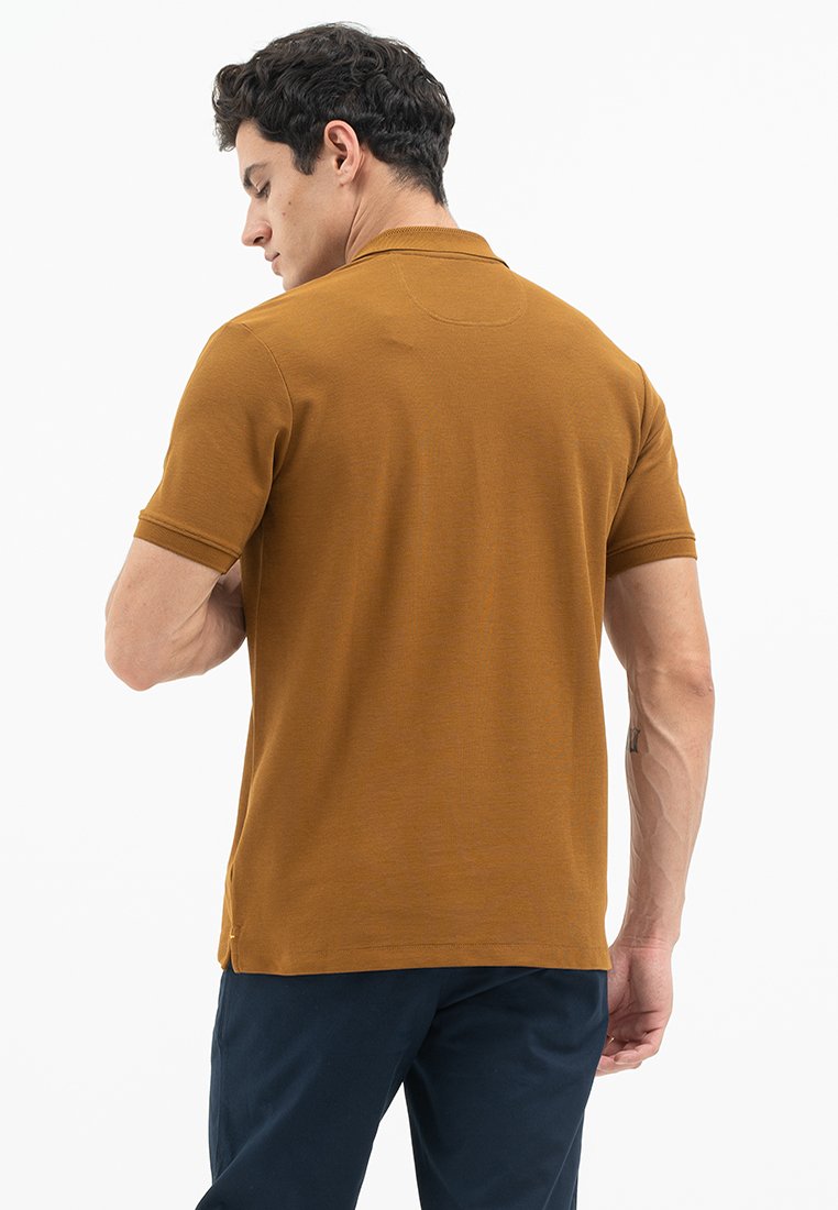 Jack Nicklaus Alto Polo Shirt Pria Regular Fit Monk's Brown - Image 3
