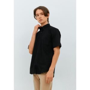 Jobb Vernon Kemeja Pria Lengan Pendek Regular Fit Hitam