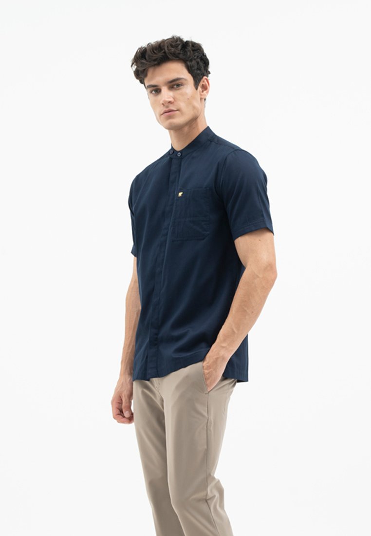 Jack Nicklaus Prestigio Kemeja Pria Lengan Pendek Slim Fit Navy - Image 4