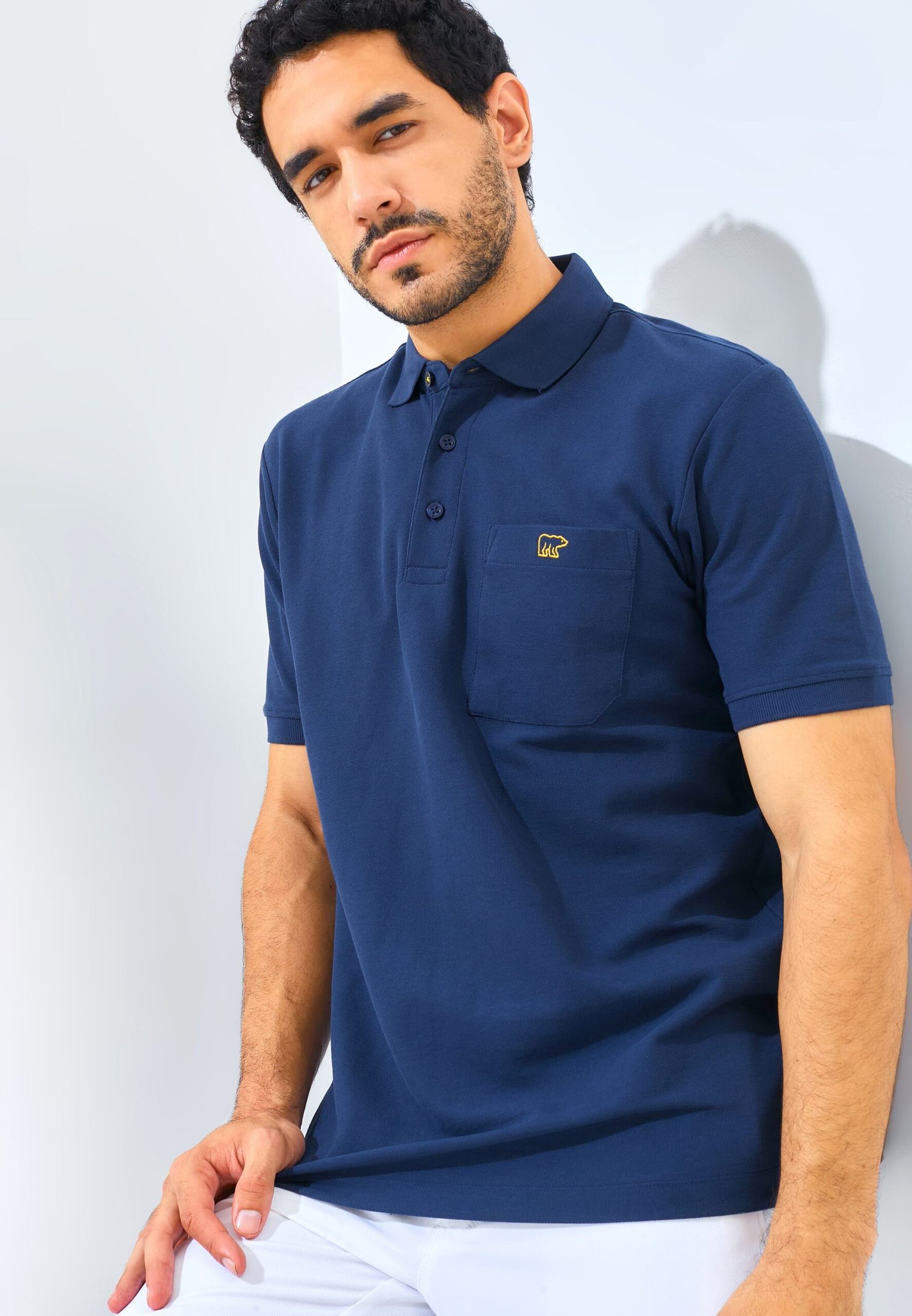 Jack Nicklaus Gallant Polo Shirt Pria Regular Fit Navy