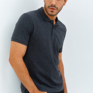 Jobb Galvin Polo Shirt Pria Lengan Pendek Slim Fit Dark Grey