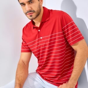 Jack Nicklaus Cefalu Premium Ombre Stripe Polo Chili Red