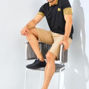 Jack Nicklaus Clark Polo Shirt Pria Slim Fit Hitam