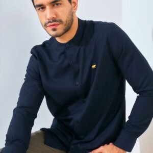 Jack Nicklaus Majestica Kemeja Pria Lengan Panjang Slim Fit Black