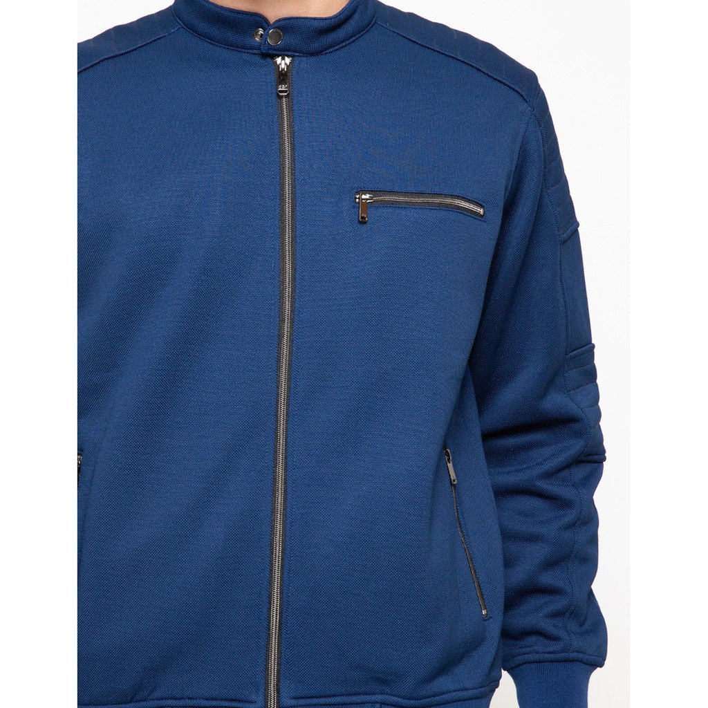 d&f Jaket pria bomber casual - Navy - Image 6