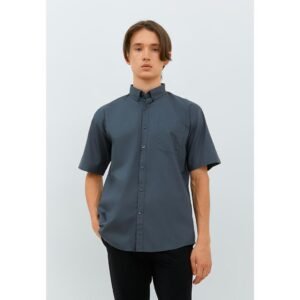 Jobb Vernon Kemeja Pria Lengan Pendek Regular Fit Abu-Abu