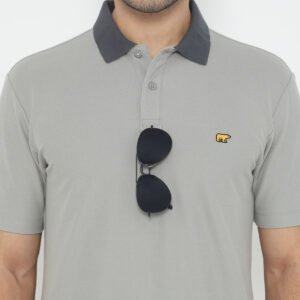 Jack Nicklaus Elantra Polo Shirt Pria Regular Fit Light Grey