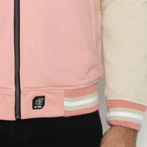 d&f CVC Jaket Bomber pria - Dusty pink cream