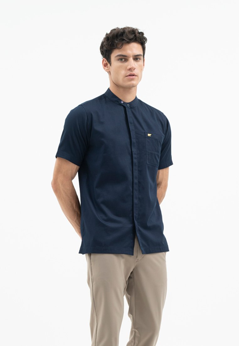 Jack Nicklaus Prestigio Kemeja Pria Lengan Pendek Slim Fit Navy - Image 2