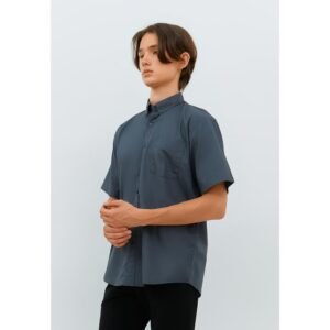 Jobb Vernon Kemeja Pria Lengan Pendek Regular Fit Abu-Abu