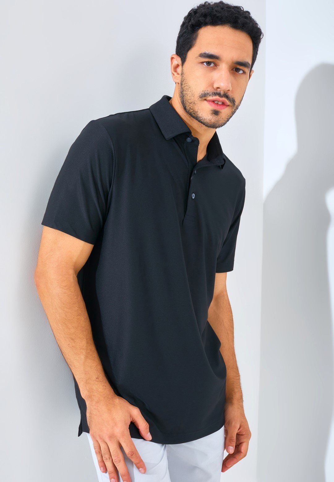 Jack Nicklaus Sicily Premium Solid Stripe Polo Caviar
