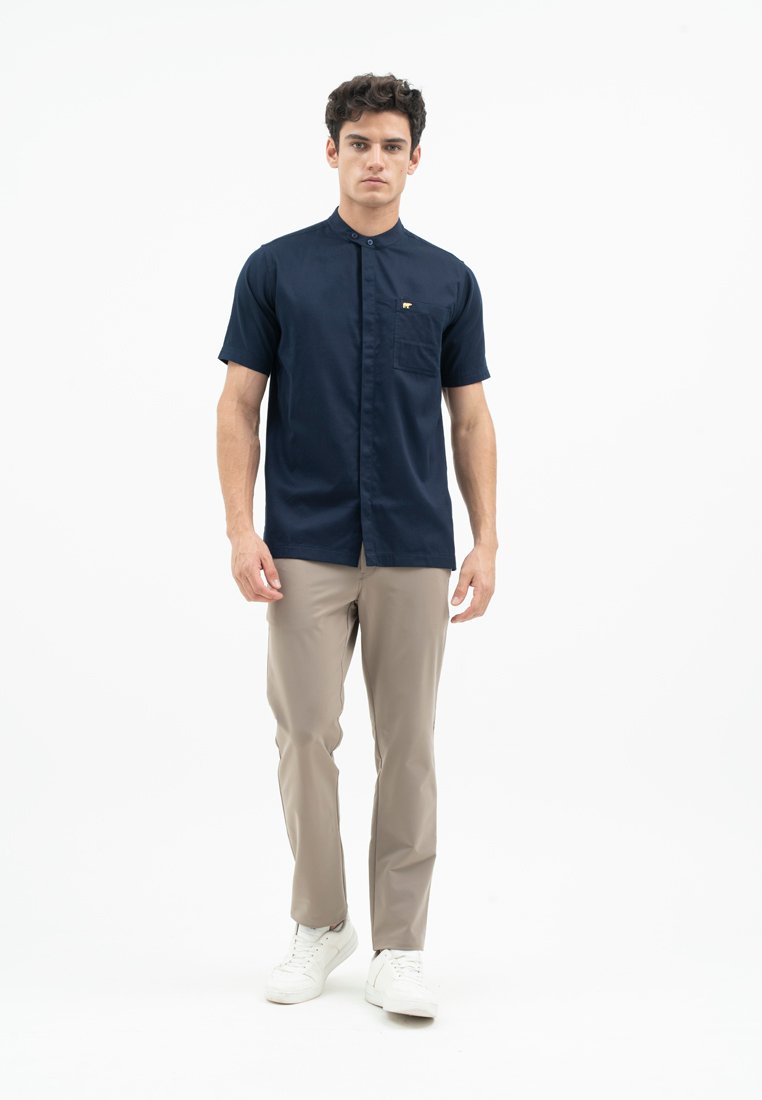Jack Nicklaus Prestigio Kemeja Pria Lengan Pendek Slim Fit Navy - Image 5
