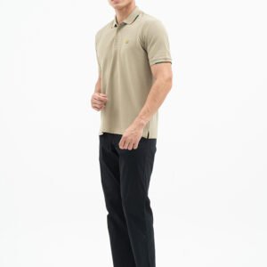 Jack Nicklaus Echo Polo Shirt Pria Regular Fit Sponge Khaki