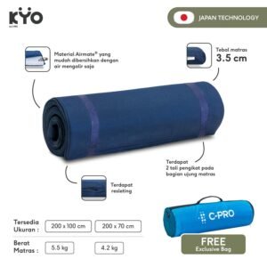 KYO Knot Your Ordinary Airmate Travel Mattress / Matras Gulung / Matras Lantai / Matras Portable / Matras Travelling