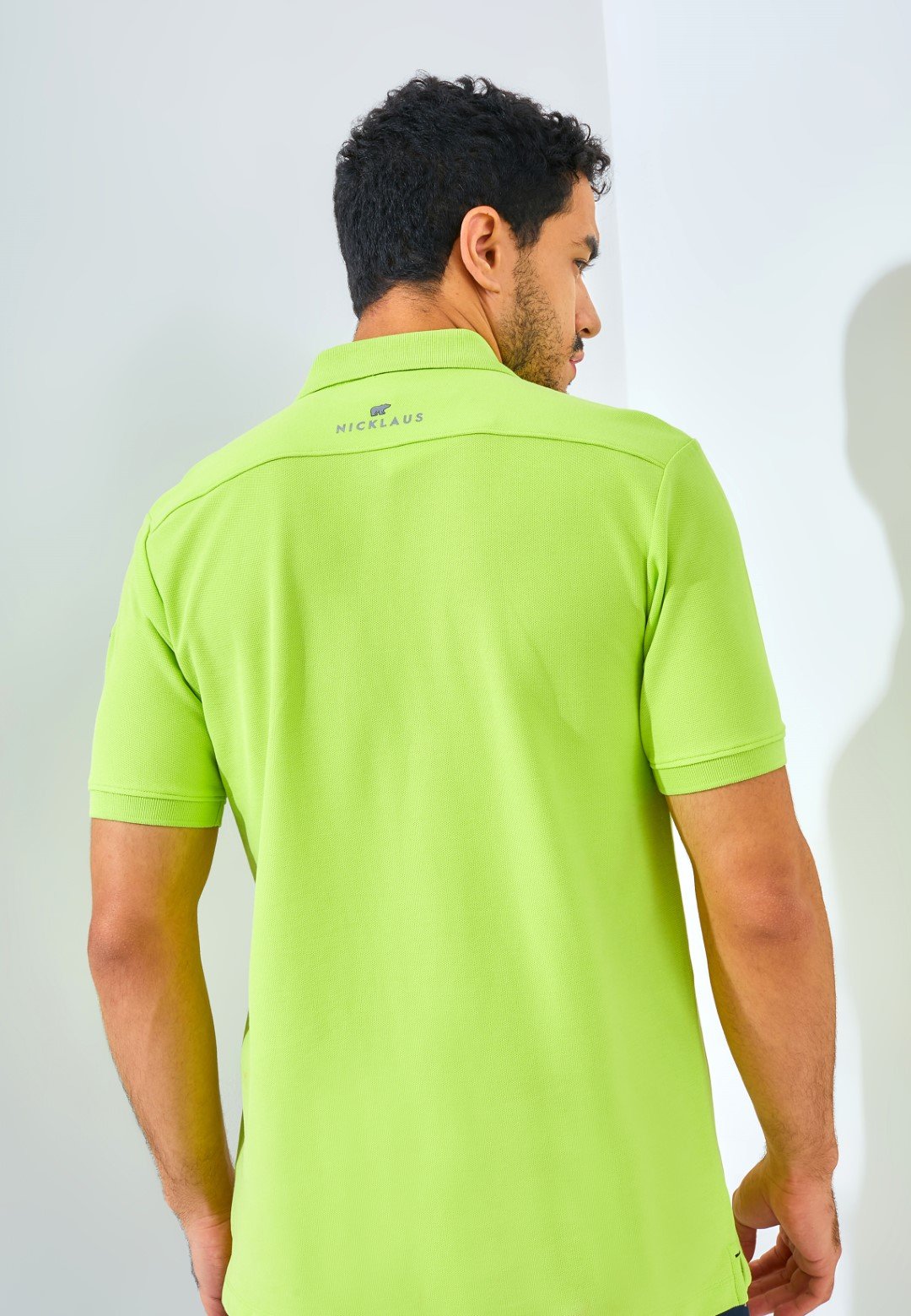 Jack Nicklaus Bariton Polo Shirt Pria Regular Fit Acid Green - Image 3