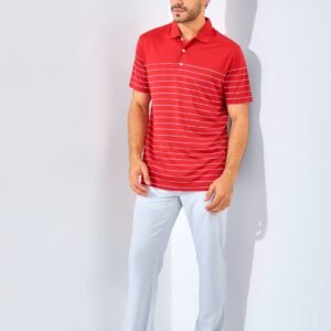 Jack Nicklaus Cefalu Premium Ombre Stripe Polo Chili Red