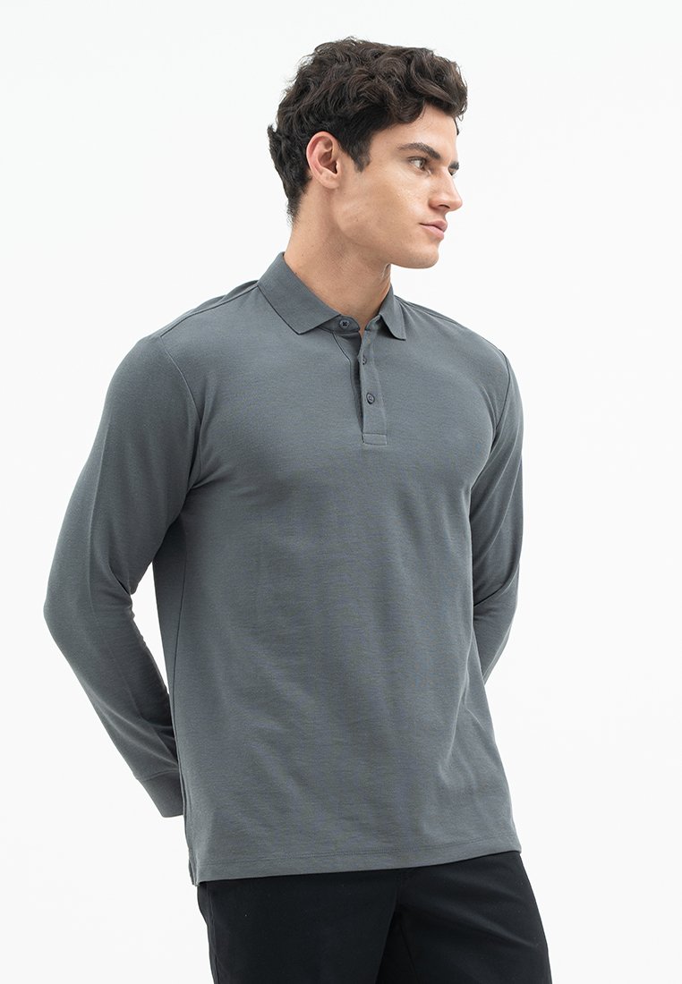 Jack Nicklaus Mezzo Polo Shirt Pria Regular Fit Monument Iron Gate - Image 4