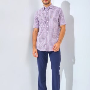 Jack Nicklaus Siculo Chelsea Plaid Short Sleeve Sporting Coral