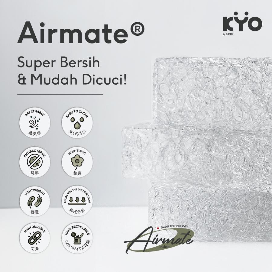 KYO Knot Your Ordinary Ergonomic Airmate Pillow Lite / Bantal Bihun / Bantal Anak / Bantal Dewasa / Bantal Tidur / Bantal Ergonomis ( Soft ) - Image 2