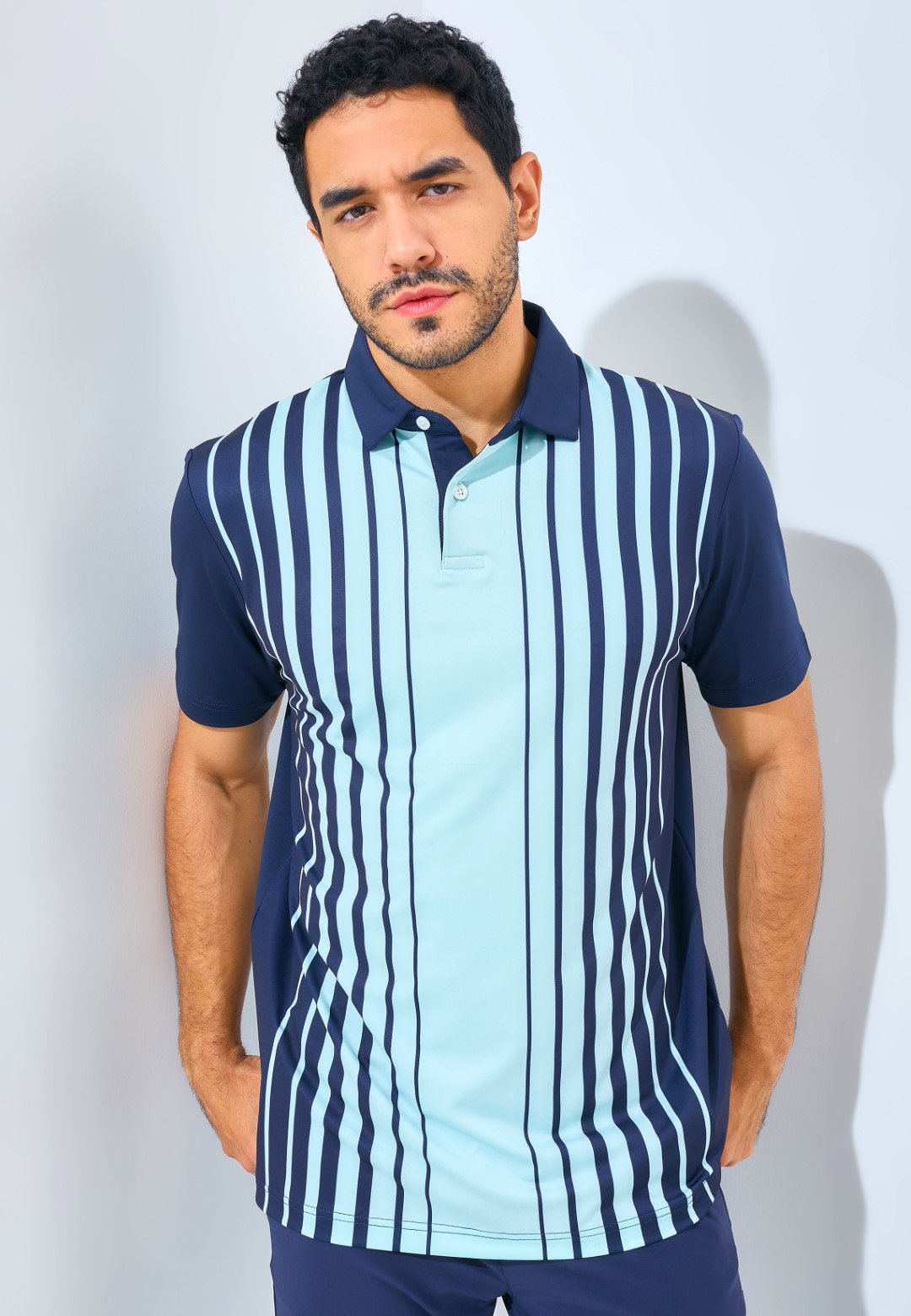 Jack Nicklaus Noto Premium Vertical Stripe Polo Regular Fit Sea Front