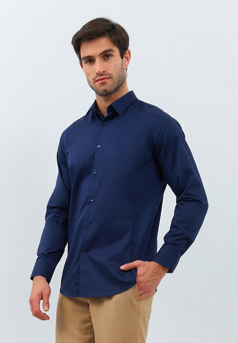 Jobb Calvington Kemeja Pria Lengan Panjang Slim Fit Navy - Image 2