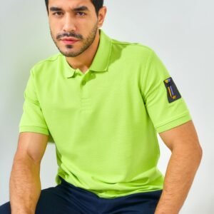 Jack Nicklaus Bariton Polo Shirt Pria Regular Fit Acid Green
