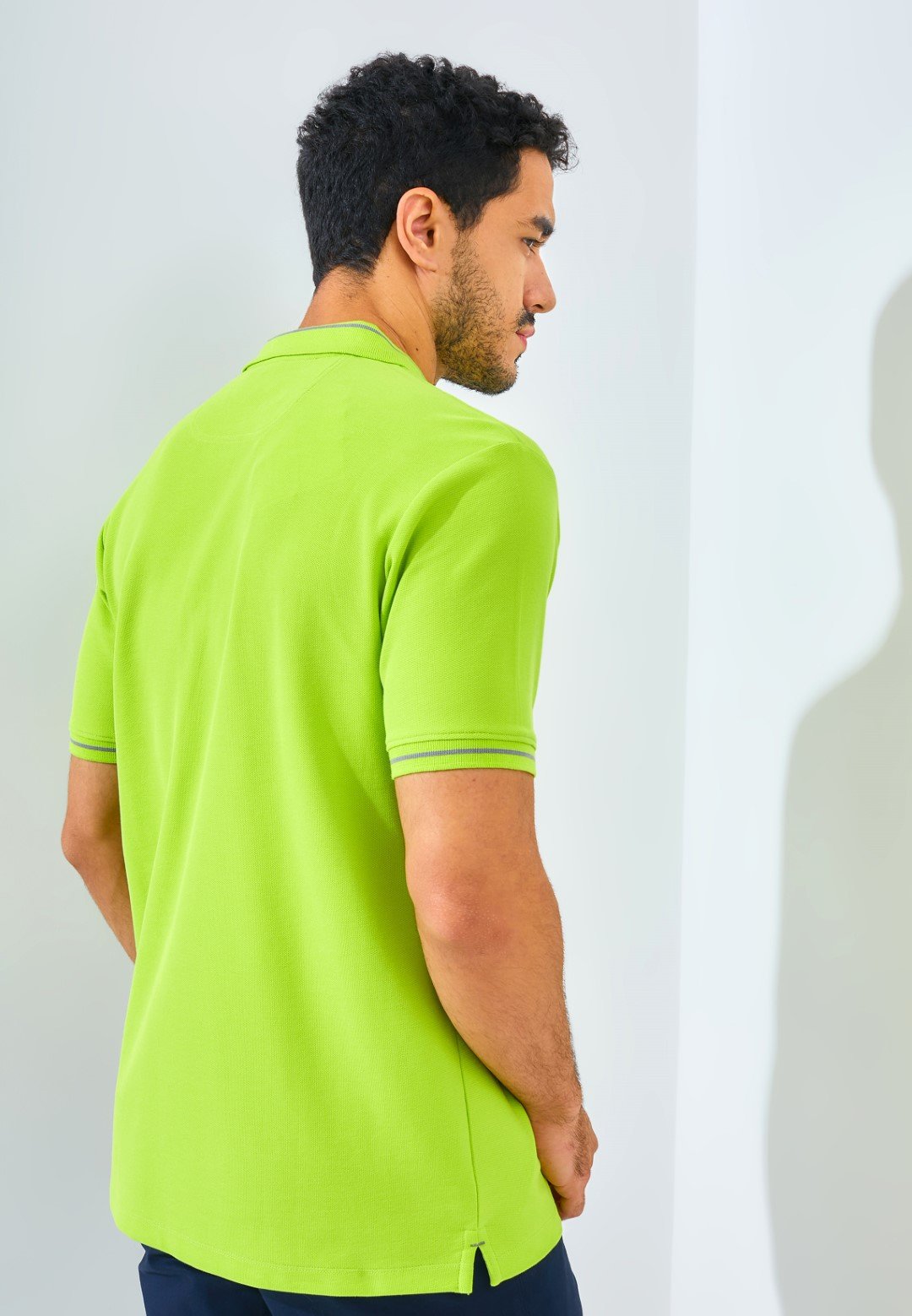 Jack Nicklaus Opera Polo Shirt Pria Regular Fit Acid Green - Image 3