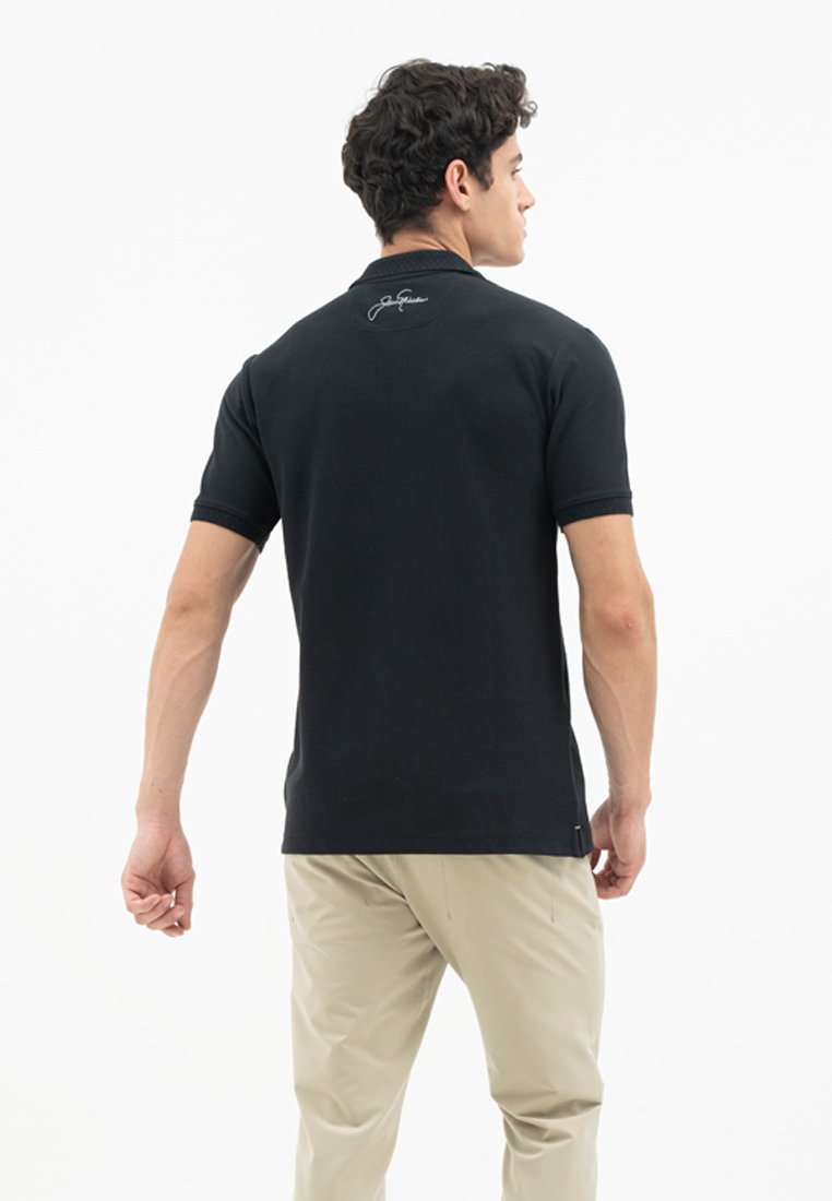 Jack Nicklaus Alpha Polo Shirt Pria Regular Fit Black - Image 3
