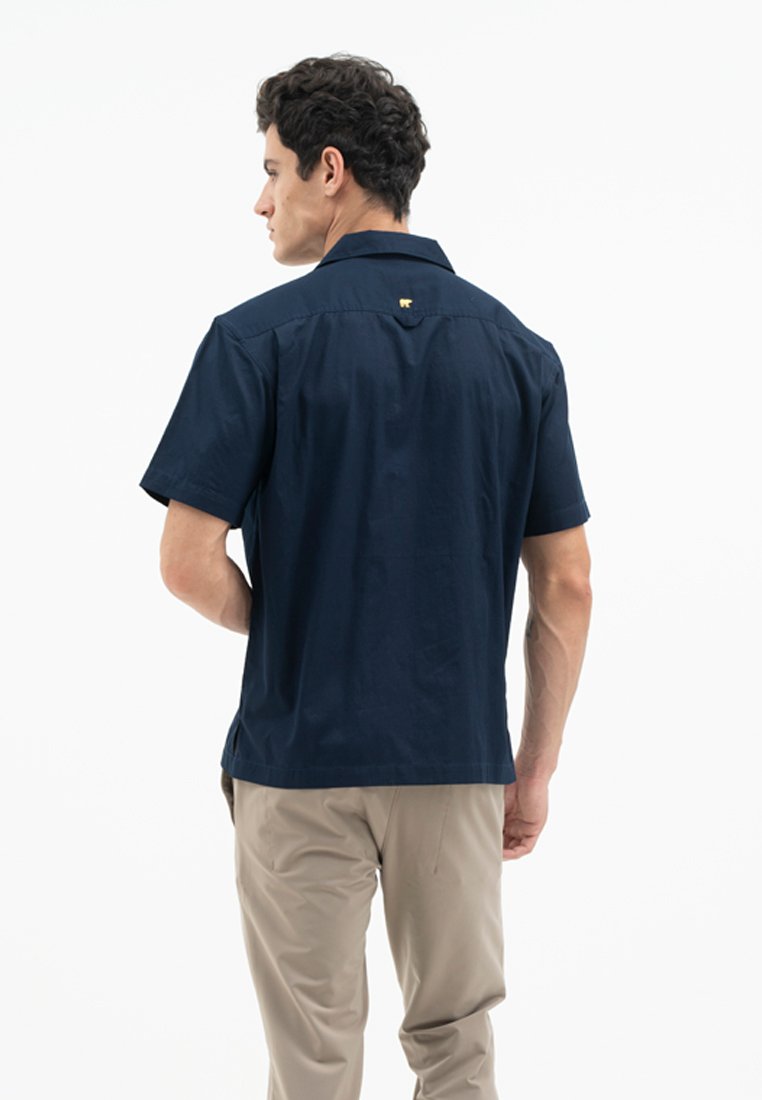 Jack Nicklaus Prodigy Kemeja Pria Lengan Pendek Regular Fit Navy - Image 3