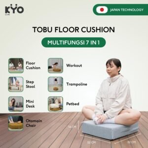 KYO Knot Your Ordinary Airmate Tobu Floor Cushion / Alas Duduk Multifungsi / Bantal Lesehan / Bantal Duduk / Bantal Lantai ( Square & Hexagonal ) - KYO Conscious