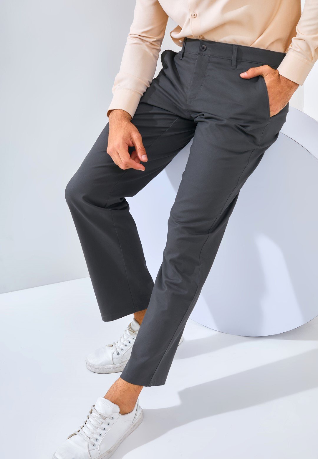 Jack Nicklaus Continent Celana Panjang Pria Regular Fit Charcoal - Image 6