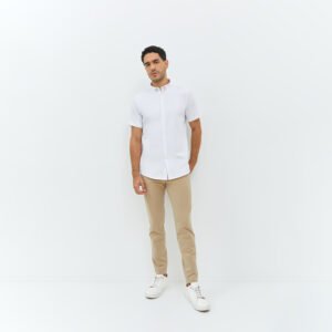 Jobb Elton Kemeja Pria Lengan Pendek Slim Fit Putih