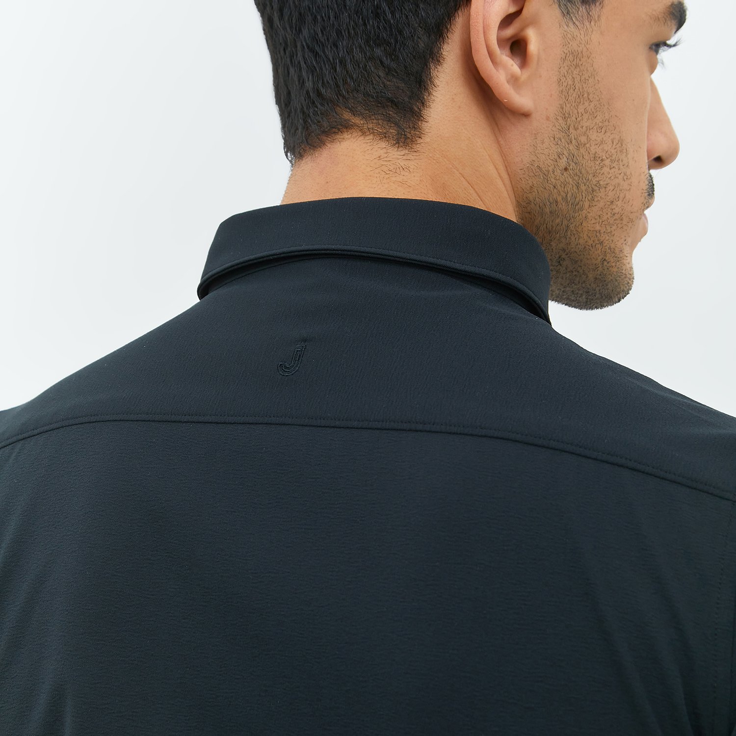 Jobb Elton Kemeja Pria Lengan Pendek Slim Fit Hitam - Image 5