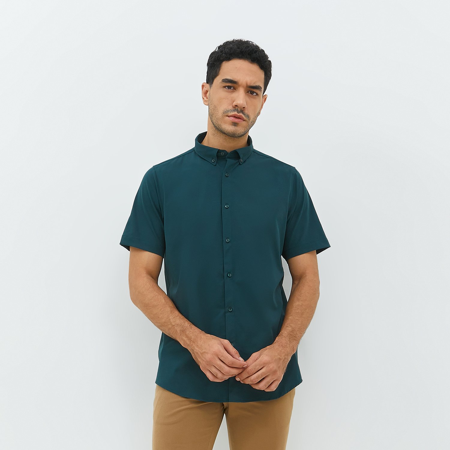 Jobb Elton Kemeja Pria Lengan Pendek Slim Fit Hijau